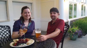 Beer Man and Winey Woman at the Watkins Glen Harbor Hotel